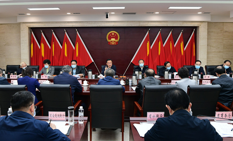 唐仁健主持召開(kāi)省政府黨組（擴(kuò)大）會(huì)議 傳達(dá)學(xué)習(xí)習(xí)近平總書記重要講話精神等 安排部署貫徹落實(shí)工作