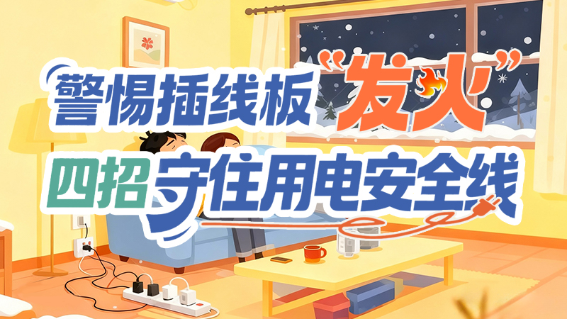 長圖|警惕插線板“發(fā)火”！四招守住用電安全線
