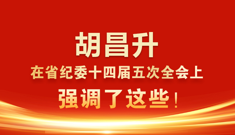 圖解|胡昌升在省紀委十四屆五次全會上強調(diào)了這些！